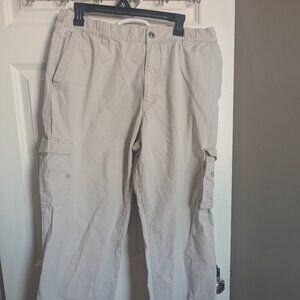 Columbia Size Large Utility Light Beige Cargo Pants with Pockets